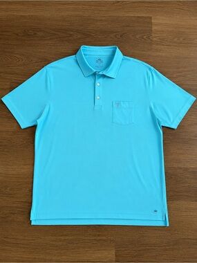 Peter Millar XL Seaside Wash Polo | Aqua Turquoise | Golf | Crown Logo